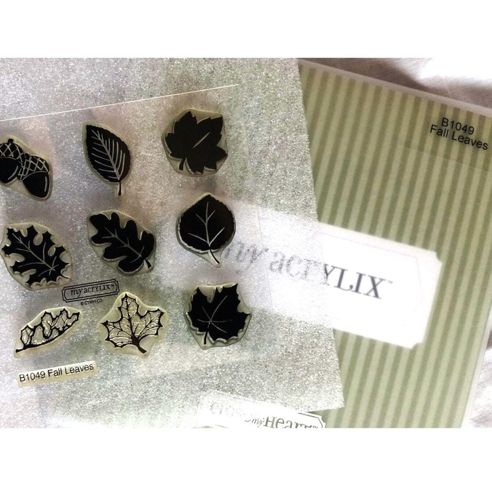 CTMH STAMP SET B1049 Fall Leaves, Retired! Close To My Heart never used, Acrylic
